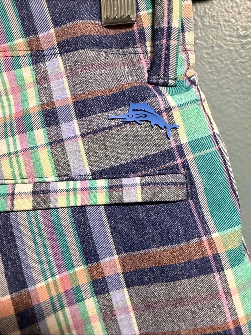 Tommy Bahama On Par Party Plaid 9” Shorts Men’s 29x9 Stretch UPF 30 NEW